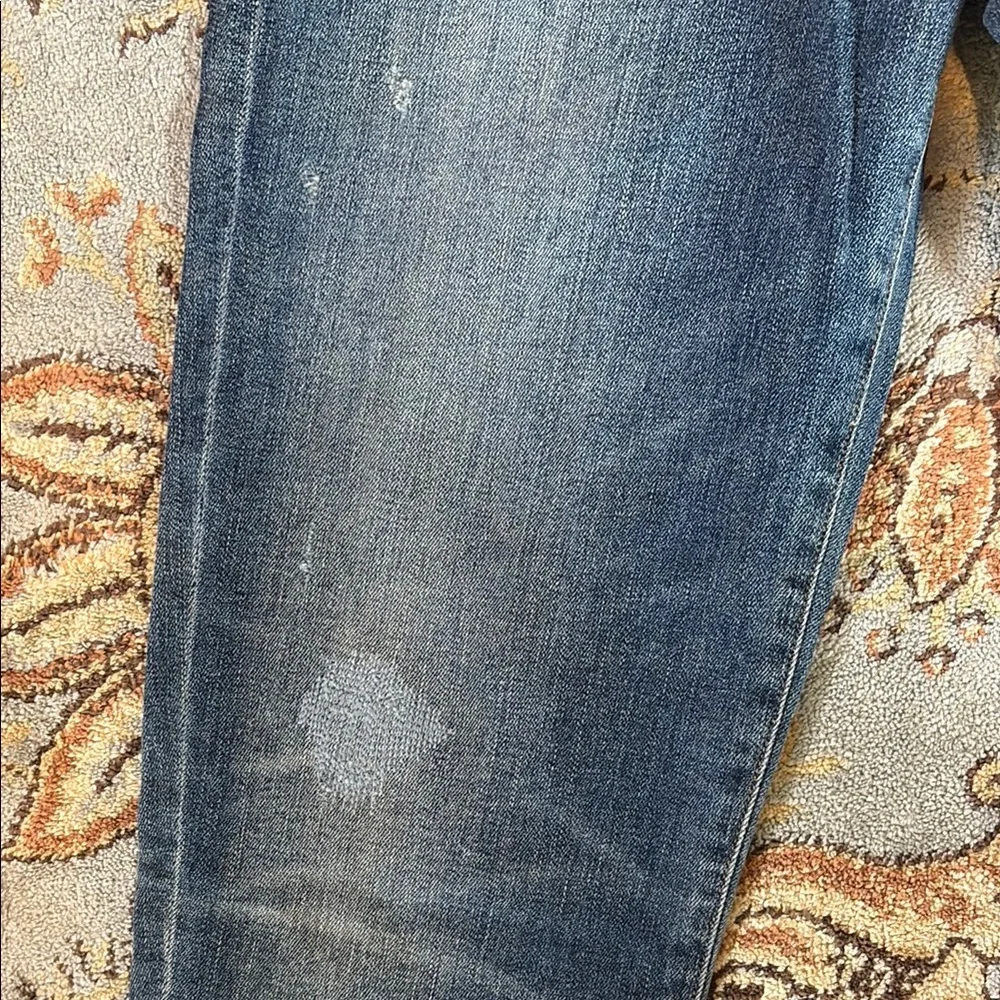 Citizens Of Humanity racer skinny low rise with distressed detailing. - Picture 5 of 8